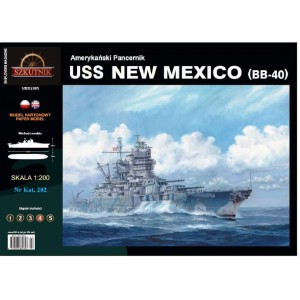  LAIVO KOMPLEKTAS USS NEW MEXICO  + DETALĖS